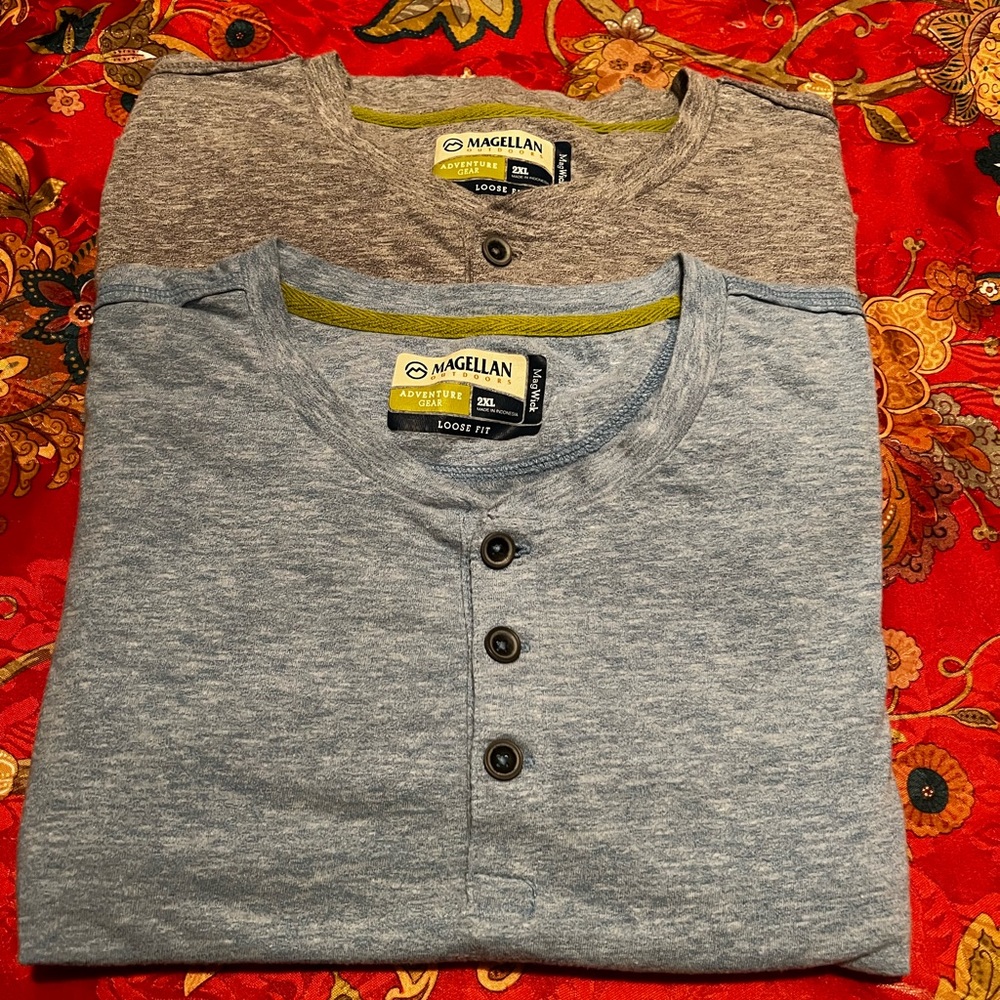 Magellan button up short sleeve tee